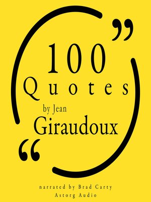 cover image of 100 Quotes by Jean Giraudoux